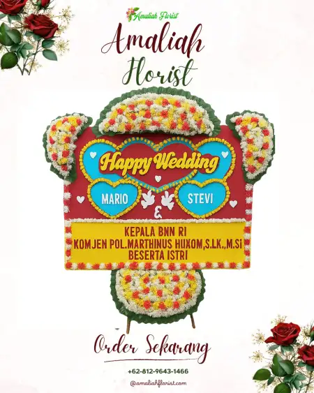 Papan Bunga Pernikahan Sumberjaya